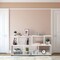 Costway 2 PCS 2-Tier Bookshelf S Shaped Bookcase Storage Rack Display Shelf w/ Foot Mats
